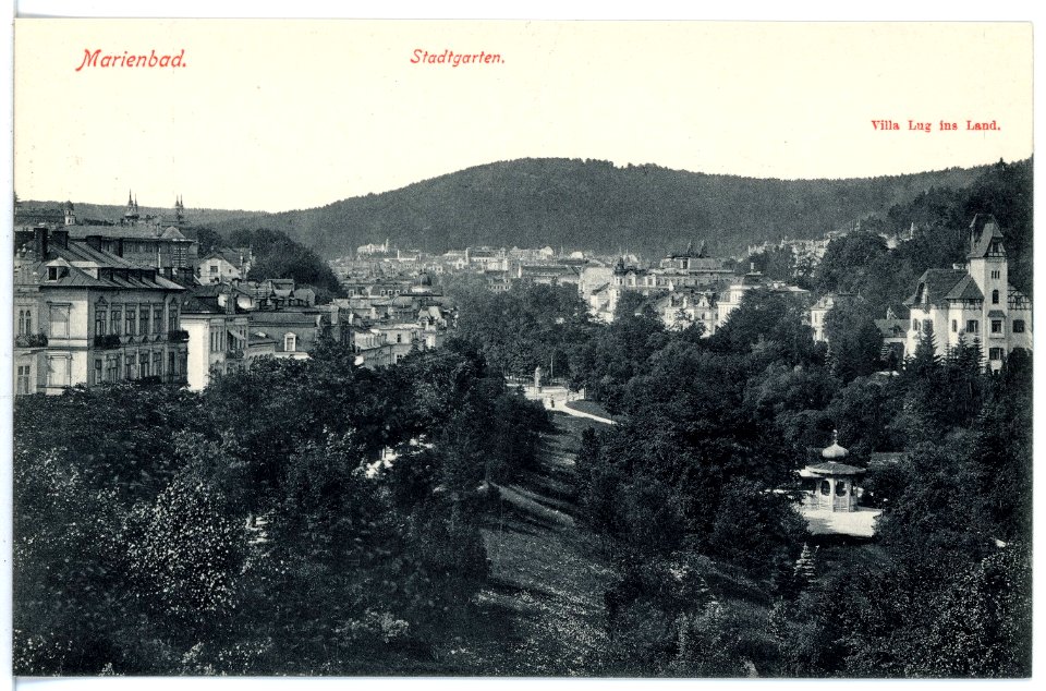 16369-Marienbad-1913-Stadtgarten-Brück & Sohn Kunstverlag