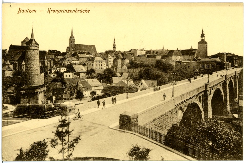 18706-Bautzen-1915-Kronprinzenbrücke-Brück & Sohn Kunstverlag