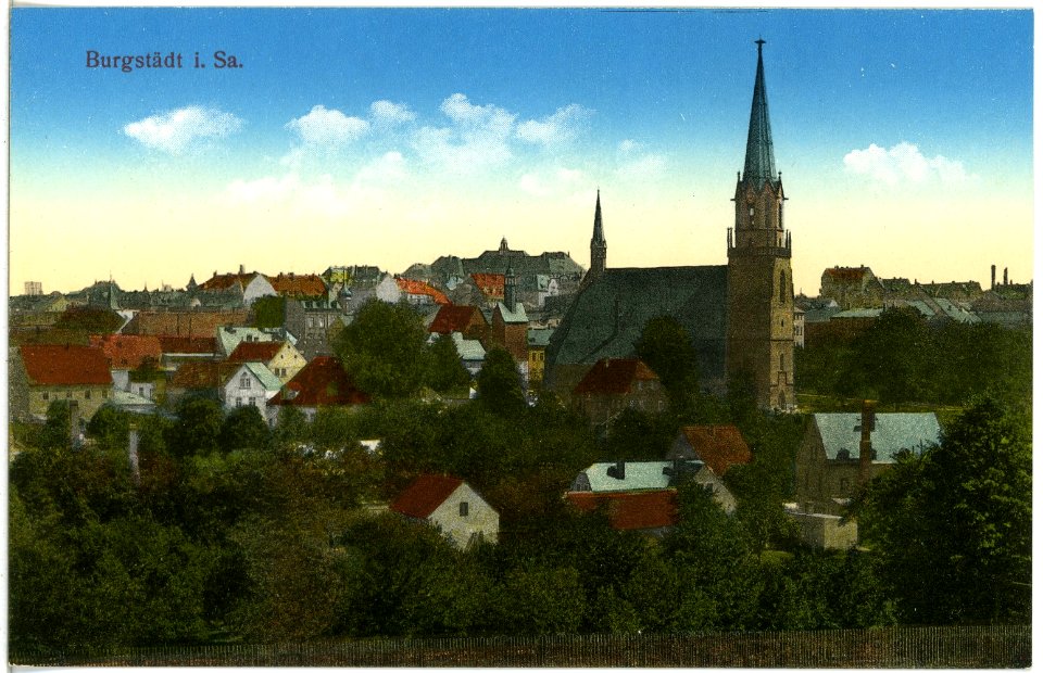 18288-Burgstädt-1914-Blick auf Burgstädt-Brück & Sohn Kunstverlag