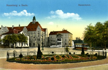 18595-Naumburg-1915-Bismarckplatz-Brück & Sohn Kunstverlag
