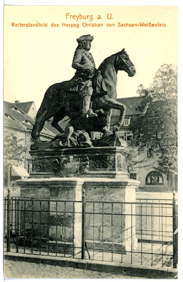 16464-Freyburg-1913-Reiterstandbild des Herzog Christian von Sachsen-Brück & Sohn Kunstverlag