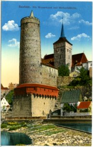 18438-Bautzen-1914-Alte Wasserkunst und Michaeliskirche-Brück & Sohn Kunstverlag