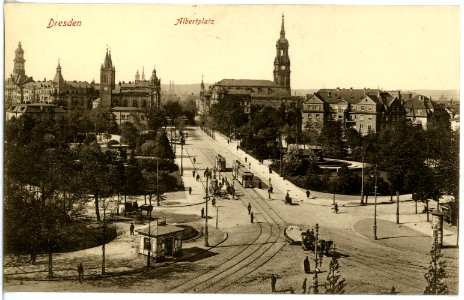 18947-Dresden-1915-Albertplatz-Brück & Sohn Kunstverlag