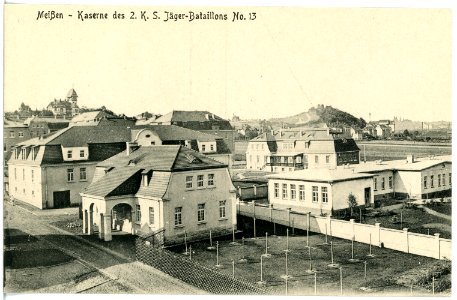 18363-Meißen-1914-Kaserne des 2. Königlich Sächsischen Jäger-Bataillon Nr. 13-Brück & Sohn Kunstverlag