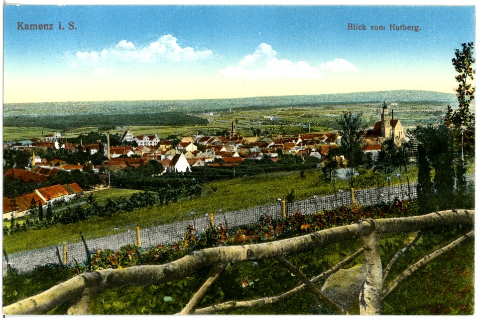 18564-Kamenz-1914-Blick vom Hutberg auf Kamenz-Brück & Sohn Kunstverlag