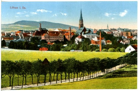 18468-Löbau-1914-Blick auf Löbau-Brück & Sohn Kunstverlag