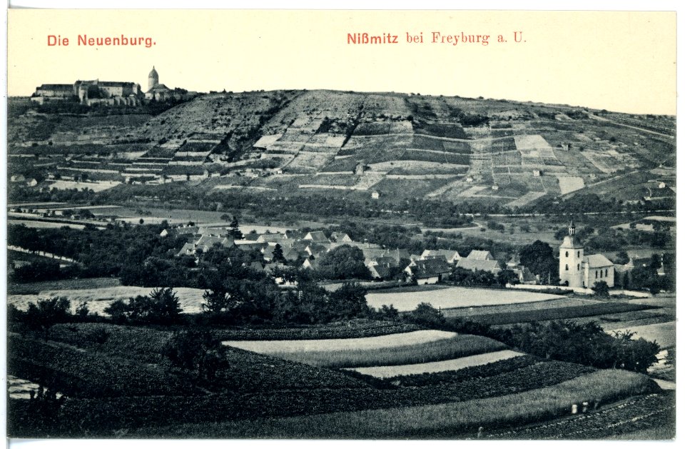 17508-Nißmitz-1914-Blick auf Nißmitz und die Neuenburg-Brück & Sohn Kunstverlag