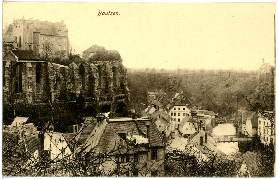 18755-Bautzen-1915-Nikolairuine-Brück & Sohn Kunstverlag