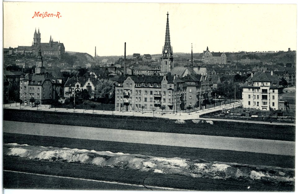 18986-Meißen-1915-Blick auf Cölln, Johanneskirche und -stift-Brück & Sohn Kunstverlag