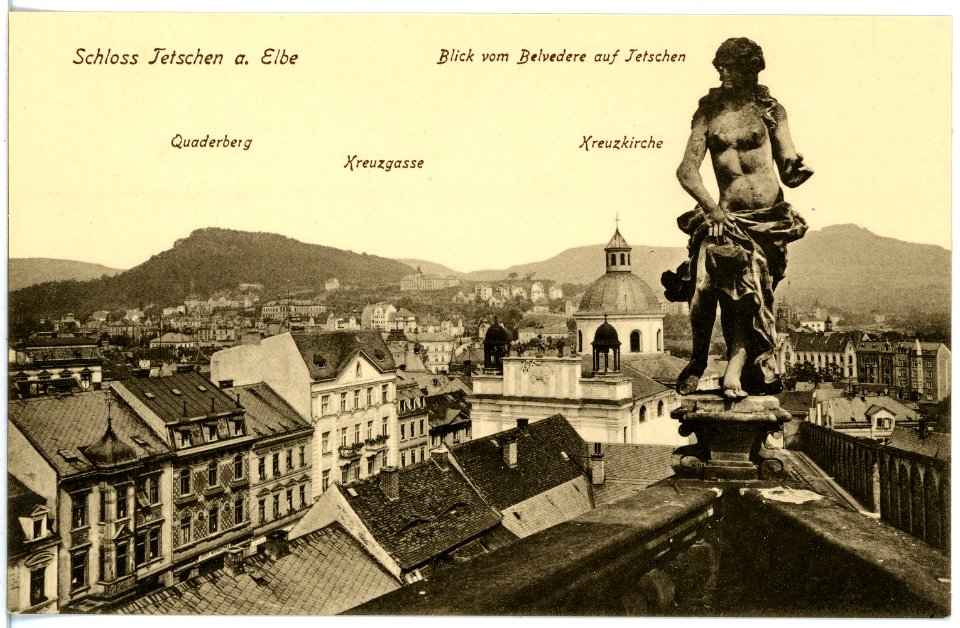 18263-Tetschen-1914-Blick vom Belvedere auf Tetschen-Brück & Sohn Kunstverlag
