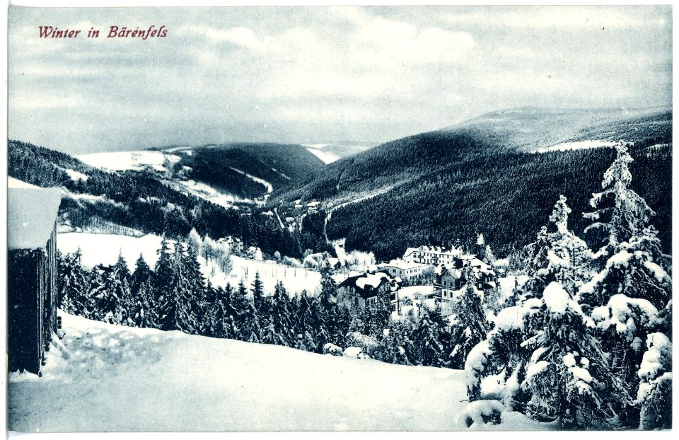 18373-Bärenfels-1914-Blick auf Bärenfels im Winter-Brück & Sohn Kunstverlag
