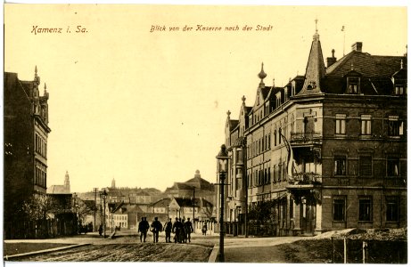 18634-Kamenz-1915-Blick von der Kaserne nach der Stadt-Brück & Sohn Kunstverlag