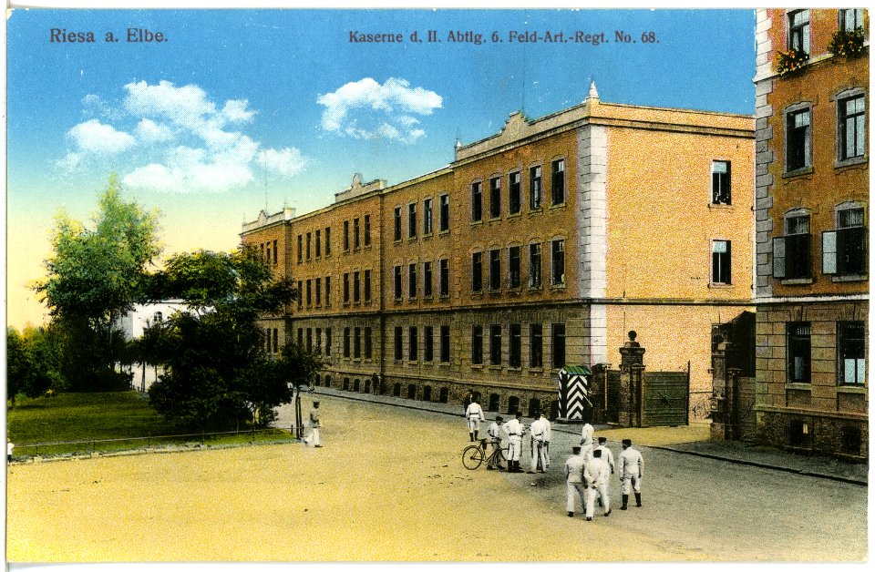 18624-Riesa-1915-Kaserne der II. Abteilung 6. Feld-Artillerie-Regiment Nr. 68-Brück & Sohn Kunstverlag