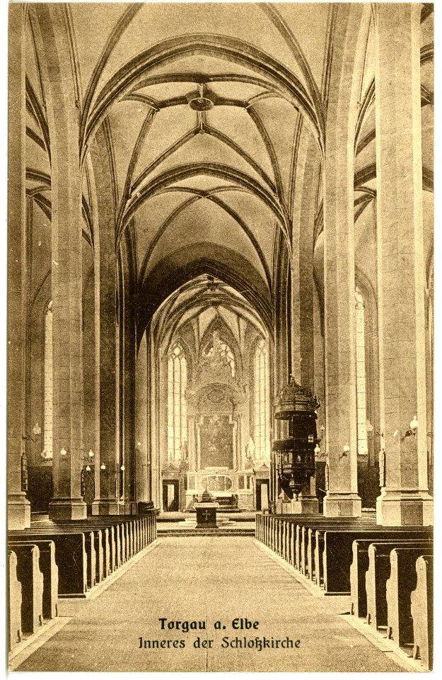 18244-Torgau-1914-Stadtkirche - Inneres-Brück & Sohn Kunstverlag