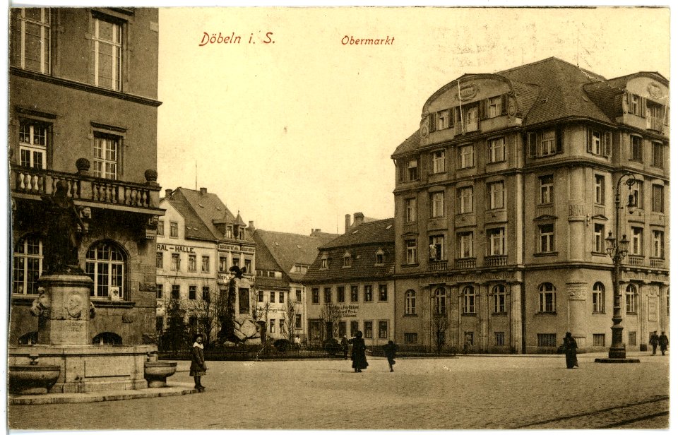 18746-Döbeln-1915-Obermarkt-Brück & Sohn Kunstverlag