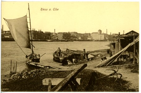 18849-Riesa-1915-Blick von Promnitz-Brück & Sohn Kunstverlag