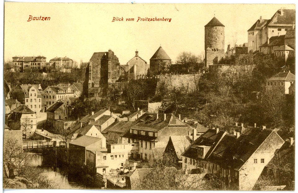 18778-Bautzen-1915-Blick auf Bautzen vom Proitzschenberg-Brück & Sohn Kunstverlag