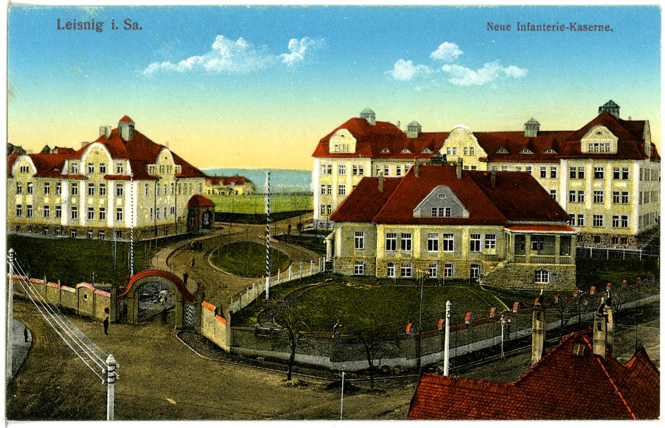 18646-Leisnig-1915-Neue Infanterie-Kaserne-Brück & Sohn Kunstverlag