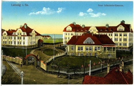 18646-Leisnig-1915-Neue Infanterie-Kaserne-Brück & Sohn Kunstverlag