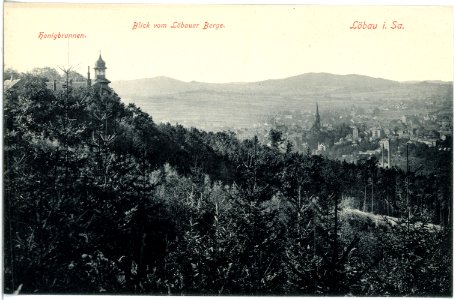 18513-Löbau-1914-Blick auf Löbau über den Honigbrunnen-Brück & Sohn Kunstverlag