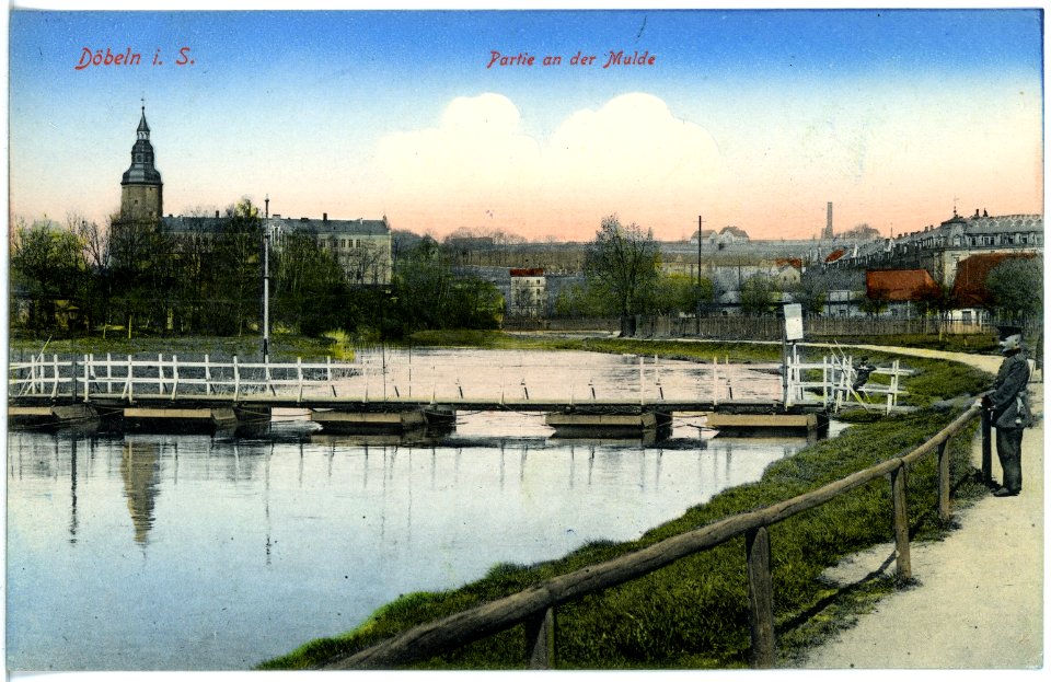 18855-Döbeln-1915-Partie an der Mulde-Brück & Sohn Kunstverlag
