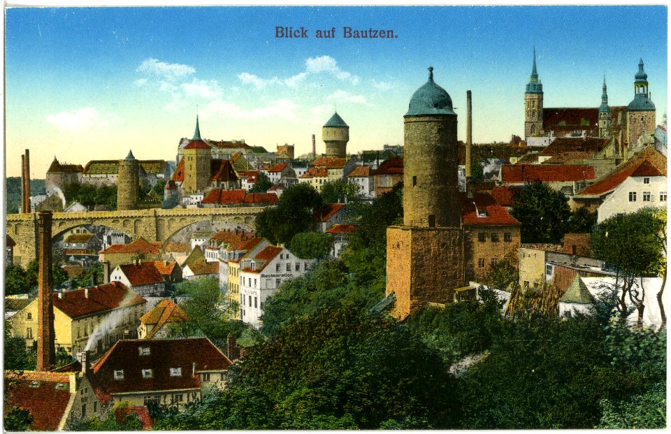 18440-Bautzen-1914-Blick auf Bautzen-Brück & Sohn Kunstverlag