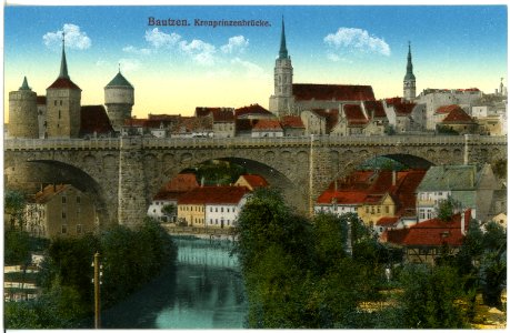 18436-Bautzen-1914-Kronprinzenbrücke-Brück & Sohn Kunstverlag