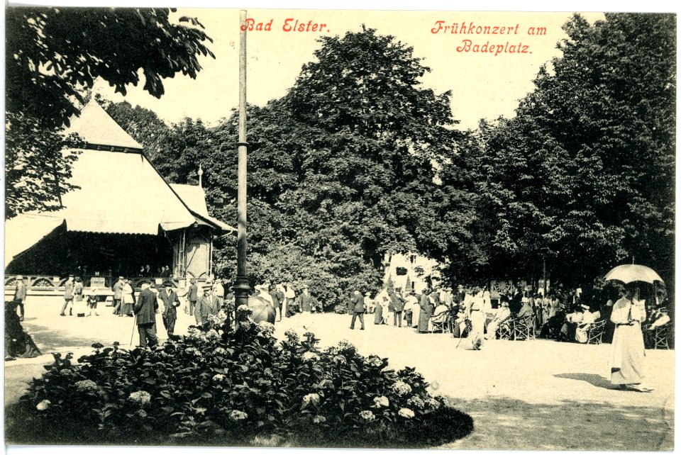 17958-Bad Elster-1914-Frühkonzert am Badeplatz-Brück & Sohn Kunstverlag