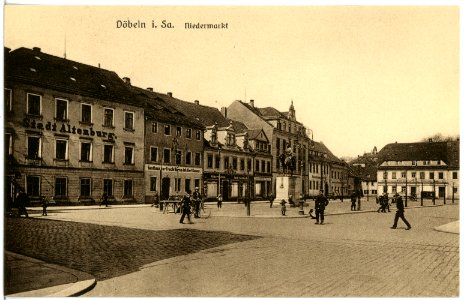 18863-Döbeln-1915-Niedermarkt-Brück & Sohn Kunstverlag