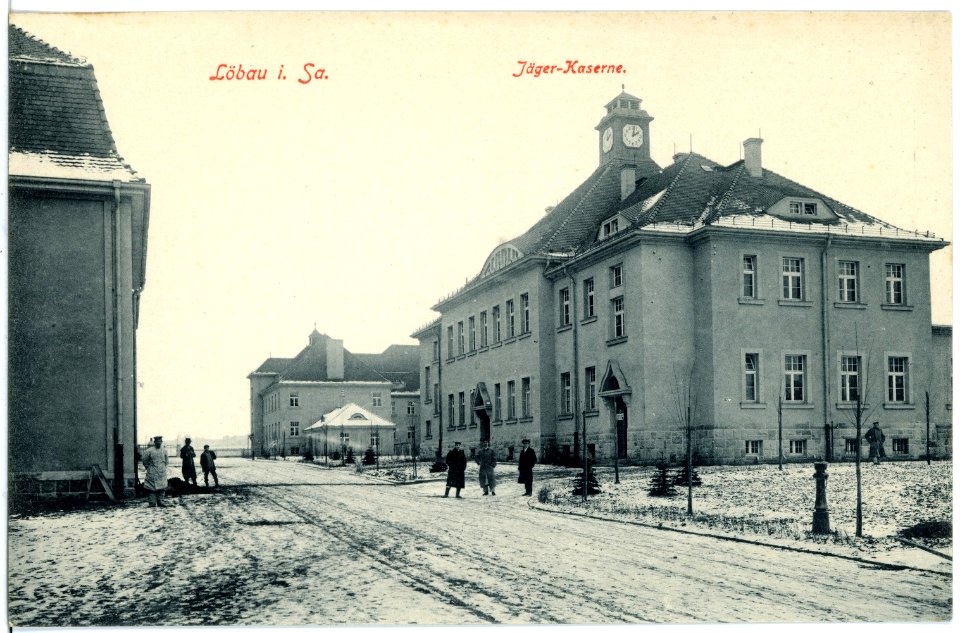 18549-Löbau-1914-Jägerkaserne-Brück & Sohn Kunstverlag