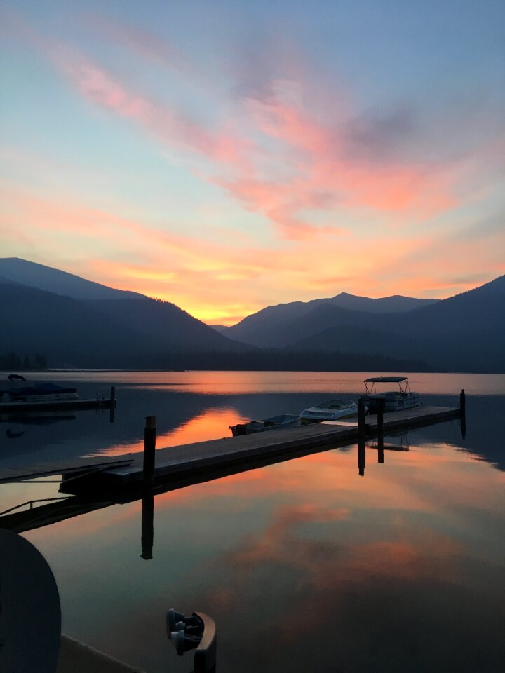 Dock sky nature photo