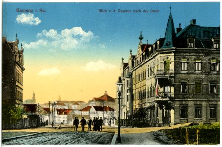 18834-Kamenz-1915-Blick von der Kaserne nach der Stadt-Brück & Sohn Kunstverlag