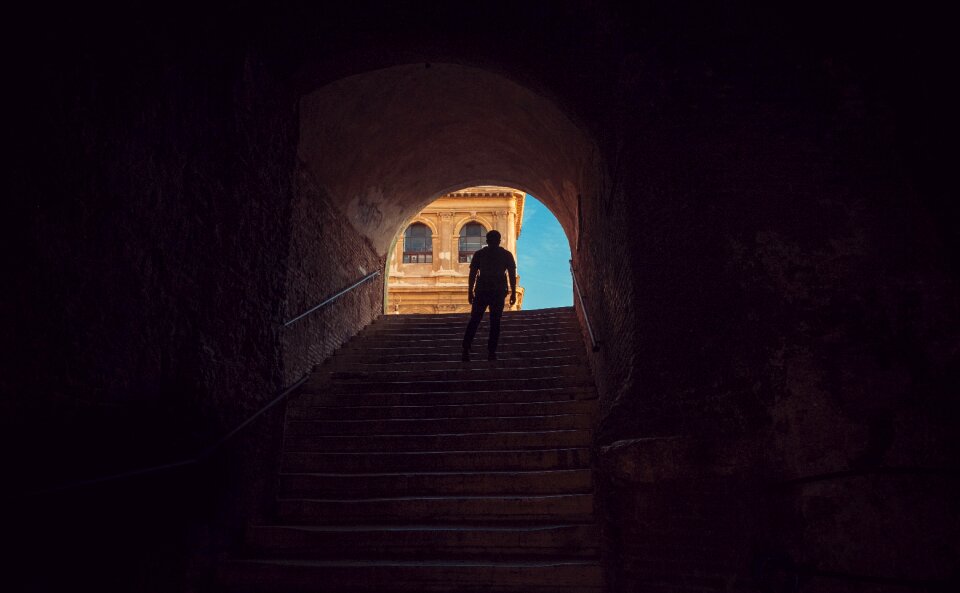 Stairs cave people
