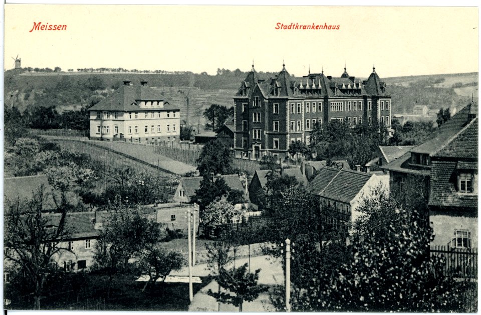 17939-Meißen-1914-Stadtkrankenhaus-Brück & Sohn Kunstverlag