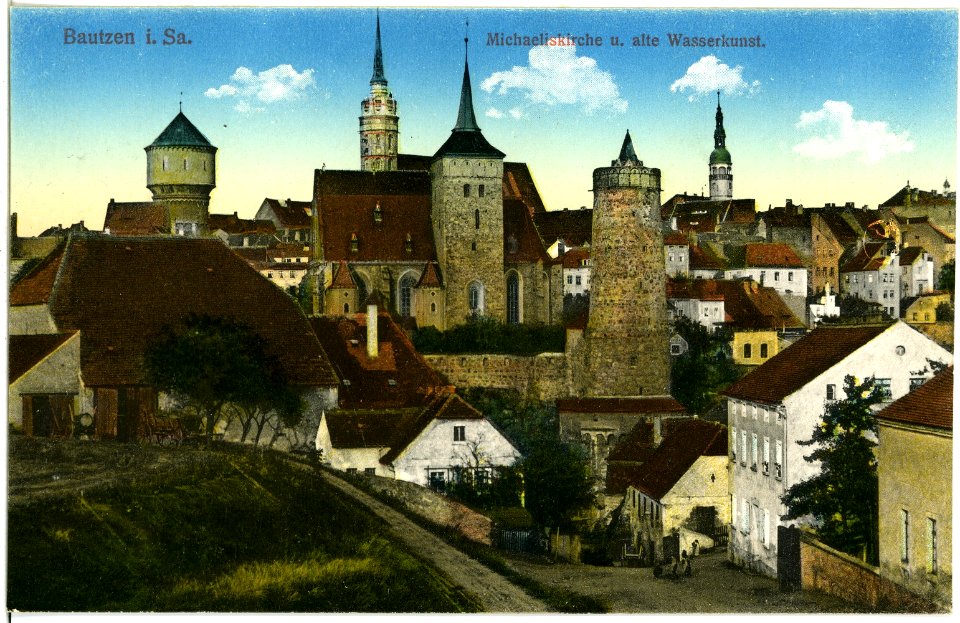 18433-Bautzen-1914-Michaeliskirche und alte Wasserkunst-Brück & Sohn Kunstverlag