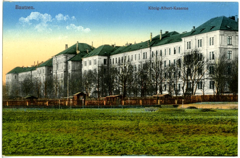 18590-Bautzen-1915-Kaserne des 4. Königlich Sächsischen Infanterie-Regiment Nr. 103-Brück & Sohn Kunstverlag