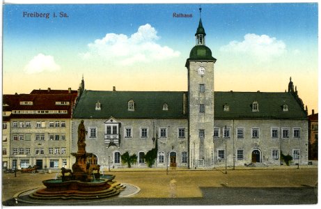 18461-Freiberg-1914-Rathaus-Brück & Sohn Kunstverlag