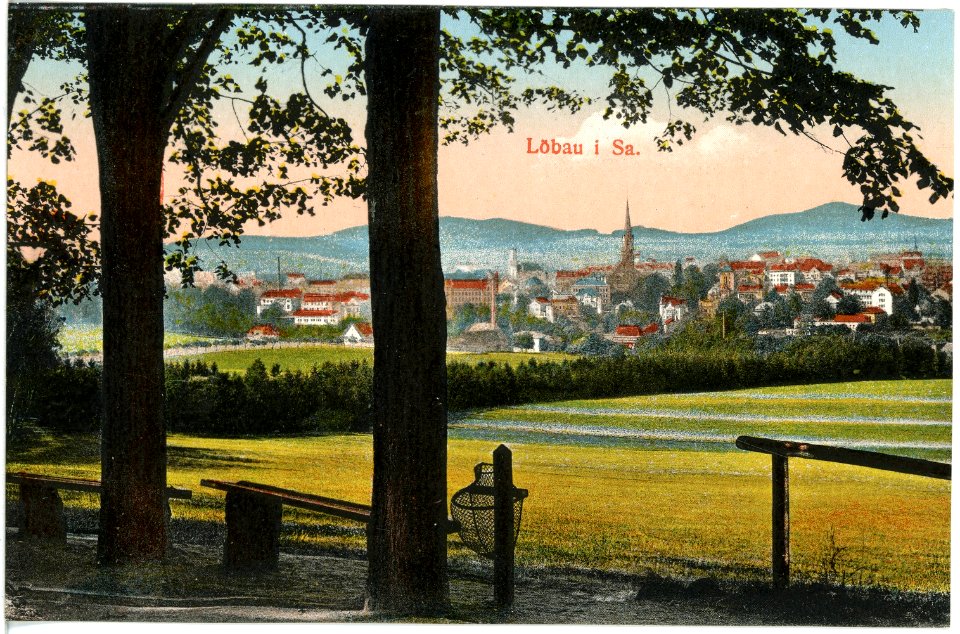 18467-Löbau-1914-Blick auf Löbau-Brück & Sohn Kunstverlag