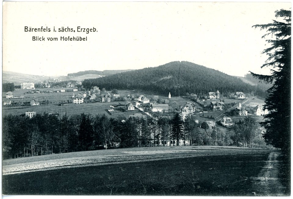 17950-Bärenfels-1914-Blick auf Bärenfels vom Hofehübel-Brück & Sohn Kunstverlag