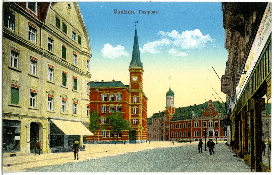 18442-Bautzen-1914-Postplatz-Brück & Sohn Kunstverlag