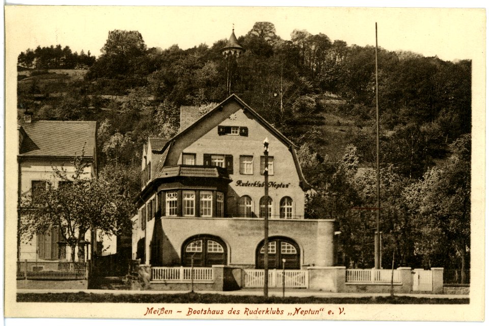 18938-Meißen-1915-Bootshaus "Neptun"-Brück & Sohn Kunstverlag