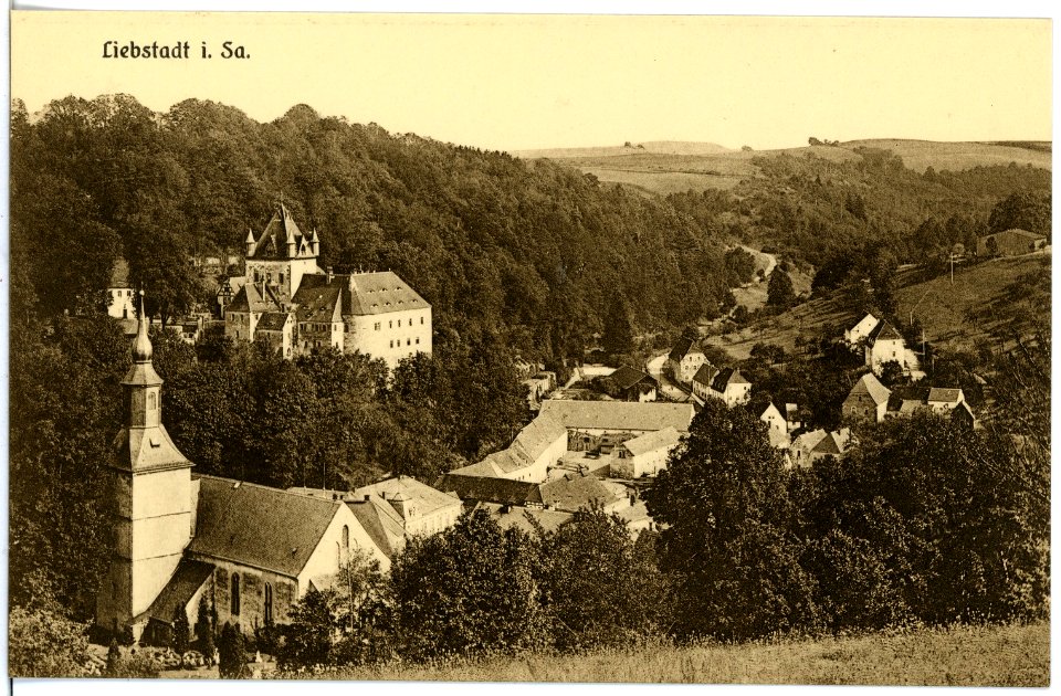 18555-Liebstadt-1914-Blick auf Liebstadt und Schloß Kuckuckstein-Brück & Sohn Kunstverlag