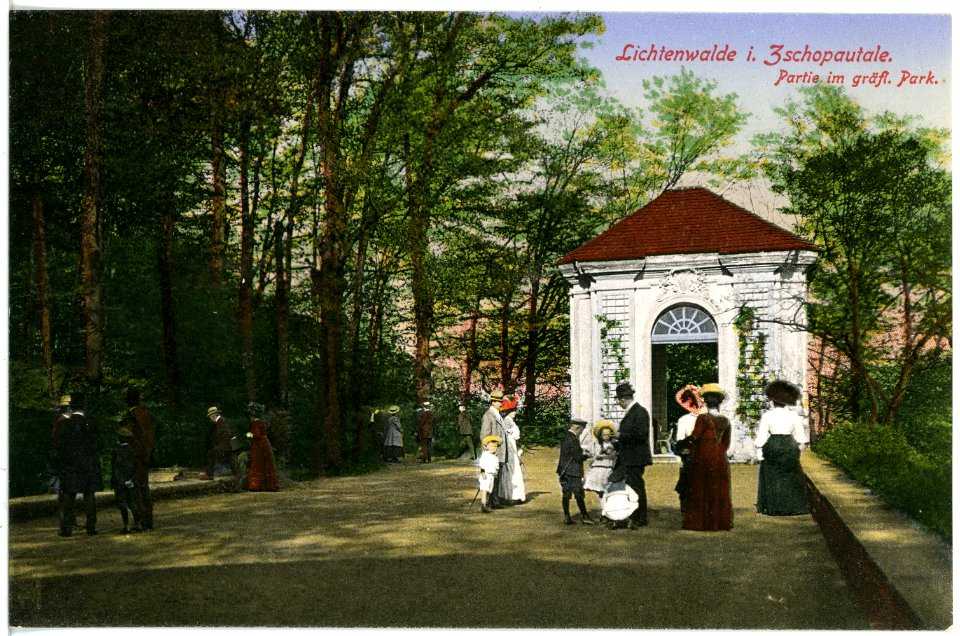 17338-Lichtenwalde-1914-Partie im gräflichen Park-Brück & Sohn Kunstverlag