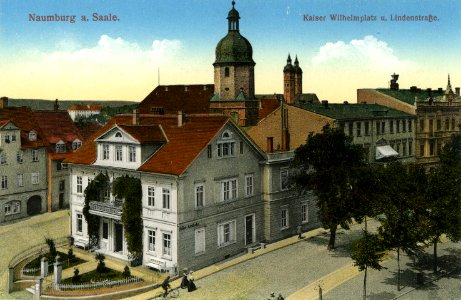 18593-Naumburg-1915-Kaiser Wilhelm - Platz und Lindenstraße-Brück & Sohn Kunstverlag