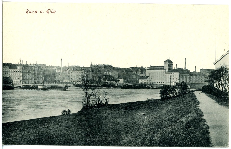18847-Riesa-1915-Blick von Promnitz-Brück & Sohn Kunstverlag