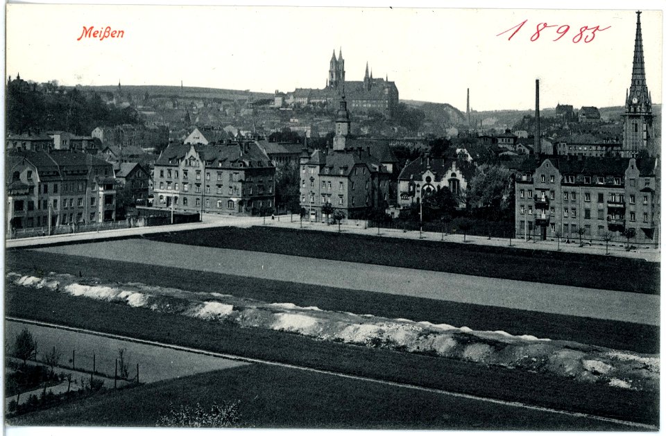 18985-Meißen-1915-Blick auf Cölln, Johannes- und Urbanskirche-Brück & Sohn Kunstverlag