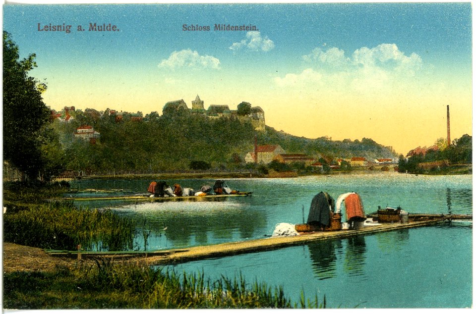 18599-Leisnig-1915-Schloß und Mulde-Brück & Sohn Kunstverlag