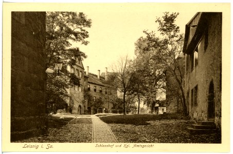 17285-Leisnig-1914-Schloßhof mit Amtsgericht-Brück & Sohn Kunstverlag