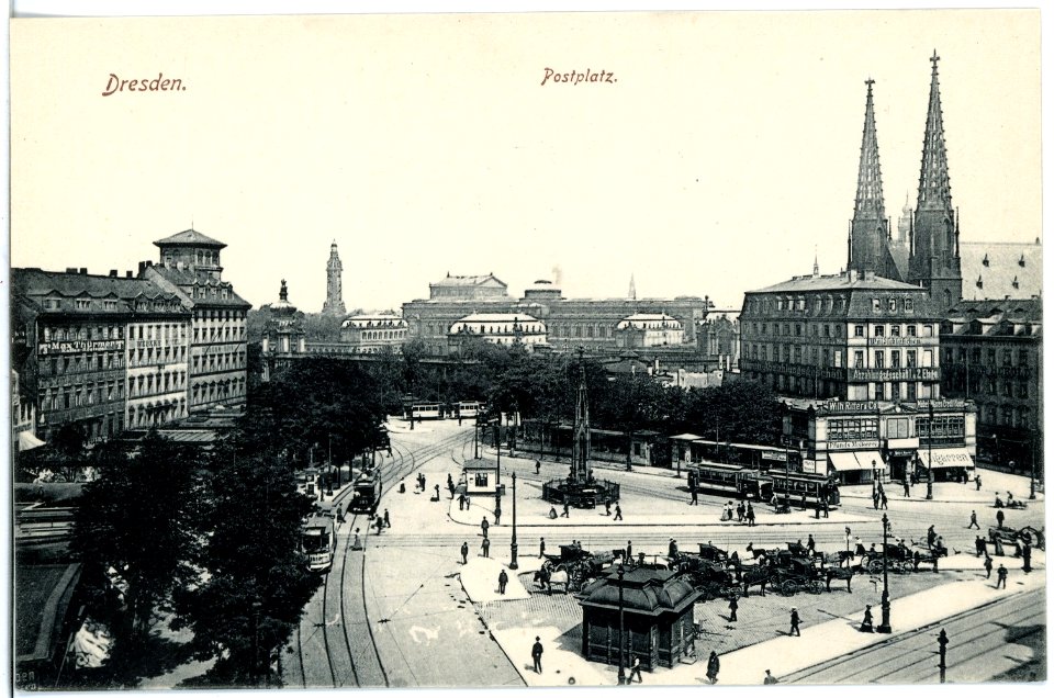 18919-Dresden-1915-Postplatz-Brück & Sohn Kunstverlag