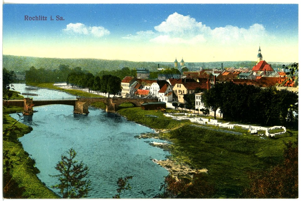 17319-Rochlitz-1914-Blick auf Rochlitz-Brück & Sohn Kunstverlag